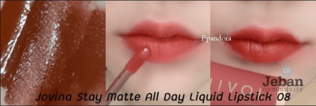 Jovina Stay Matte All Day Liquid Lipstick 08