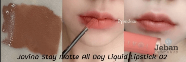 Jovina Stay Matte All Day Liquid Lipstick 02