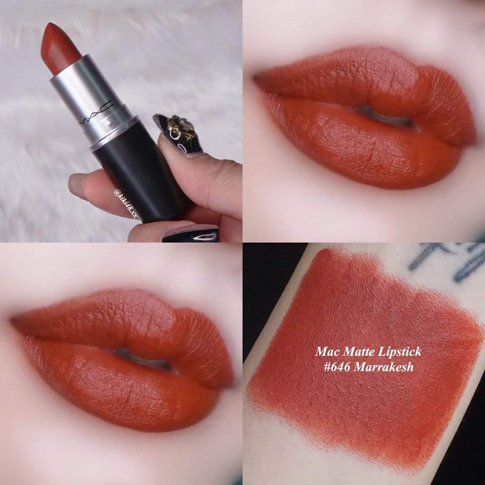 ลิปสติกสีส้มอมแดง MAC Lipstick สี Marrakesh - toplips